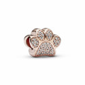 Pandora Charm Huella Brillante Oro Rosa