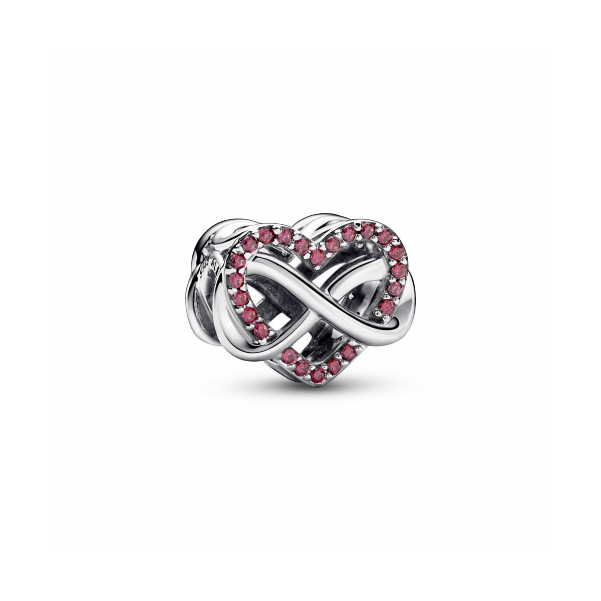 Pandora Charm Corazón Rojo Familia Infinito