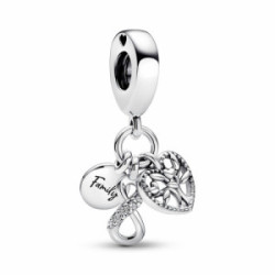 Charm Colgante Triple Infinito Familia