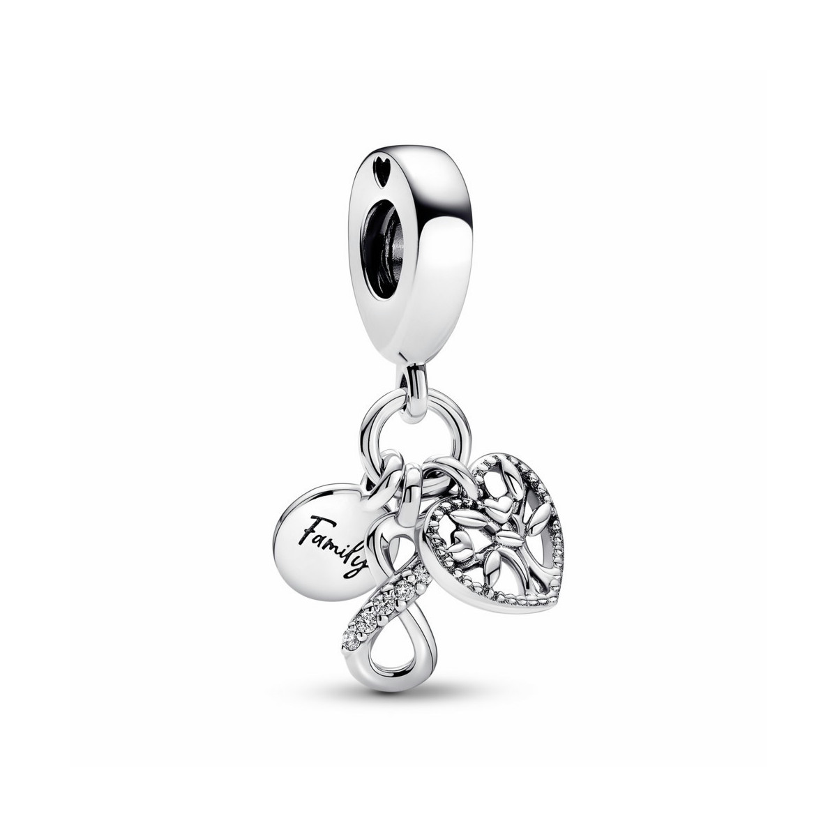 Charm Colgante Triple Infinito Familia