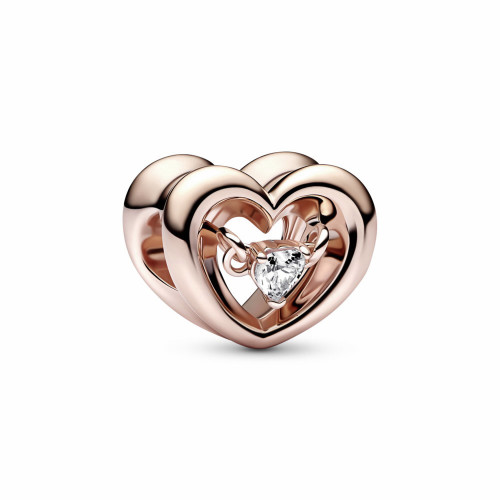 Pandora Charm Corazón Radiante y Gema Flotante
