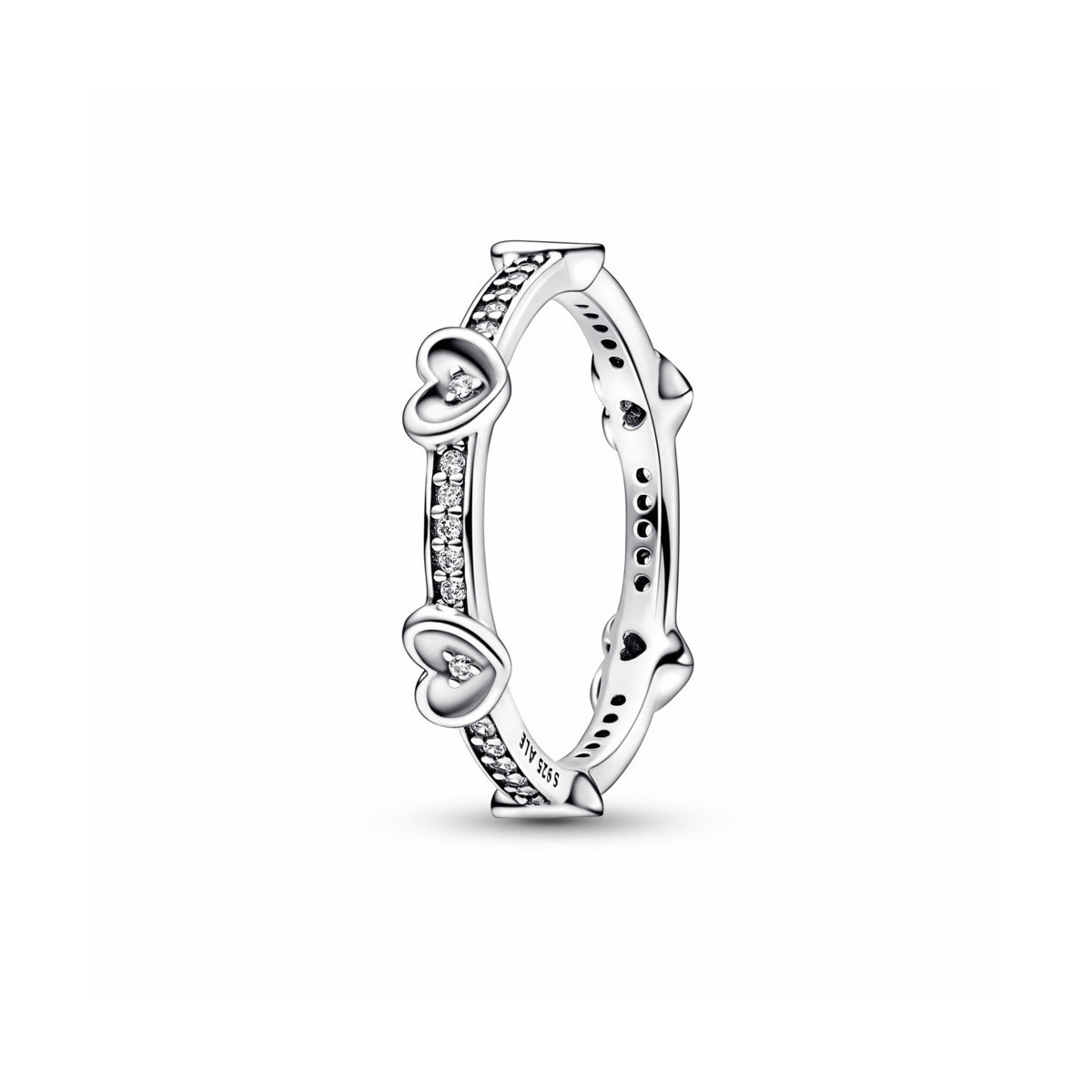 Anillo Corazones Radiantes Brillantes