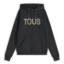 Sudadera Tous Negra Logo Perlas