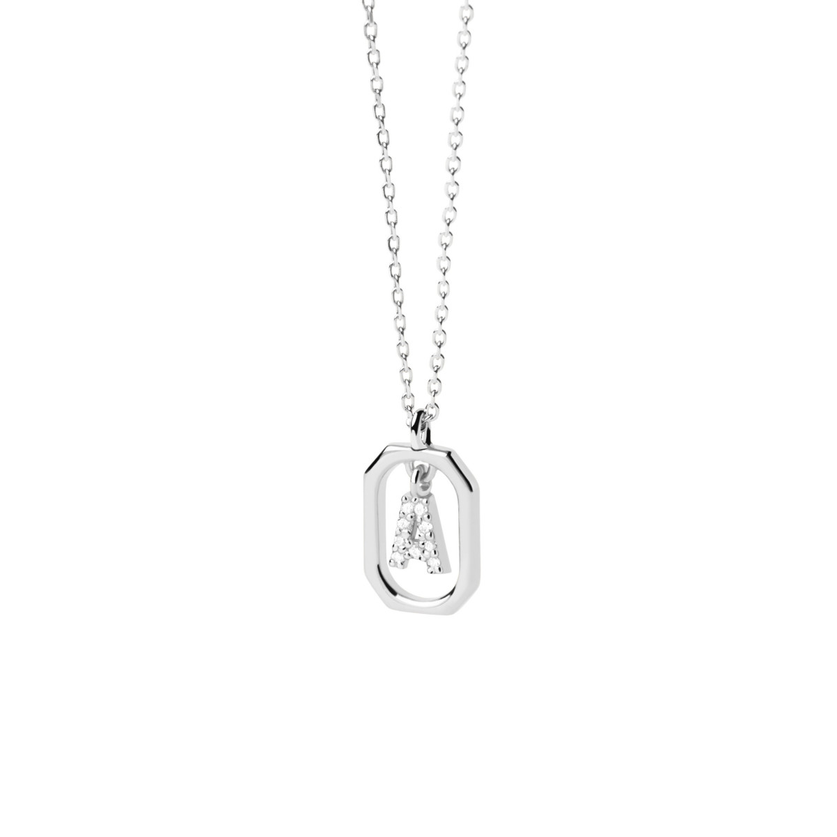 PdPaola Collar Mini Letra A Silver