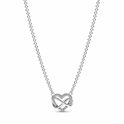 Pandora Collar Corazón Infinito Brillante