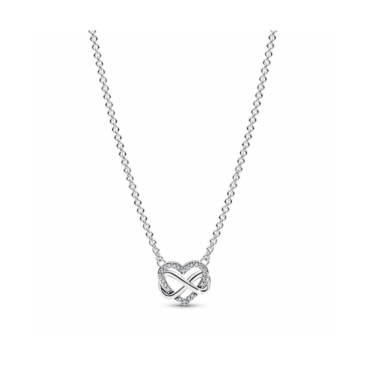 Pandora Collar Corazón Infinito Brillante
