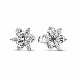 Pandora Pendientes Botón Herbario Brillante