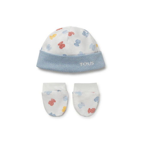 Conjunto Baby TOUS de gorro y manoplas