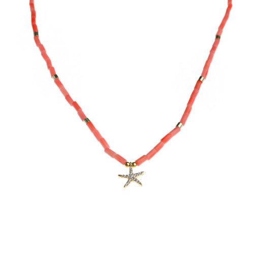 Salvatore Collar Coral Natural Estrella