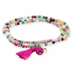 Pulsera ZEN Rosa en plata rosa