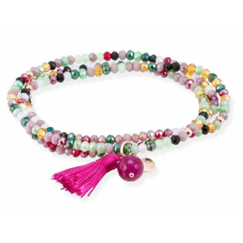 Pulsera ZEN Rosa en plata rosa