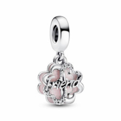 Charm Colgante Doble Trébol de Cuatro Hojas de la Amistad