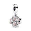 Charm Colgante Doble Trébol de Cuatro Hojas de la Amistad