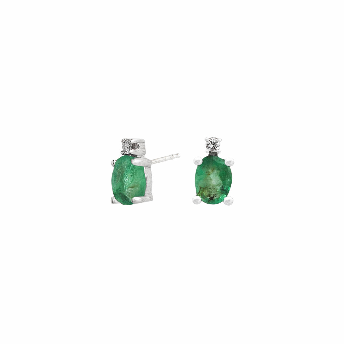 Itemporality Pendientes Esmeralda Diamantes 0.60cts