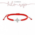 Pulsera Hilo Rojo Nudo de la Bruja Plata de Ley