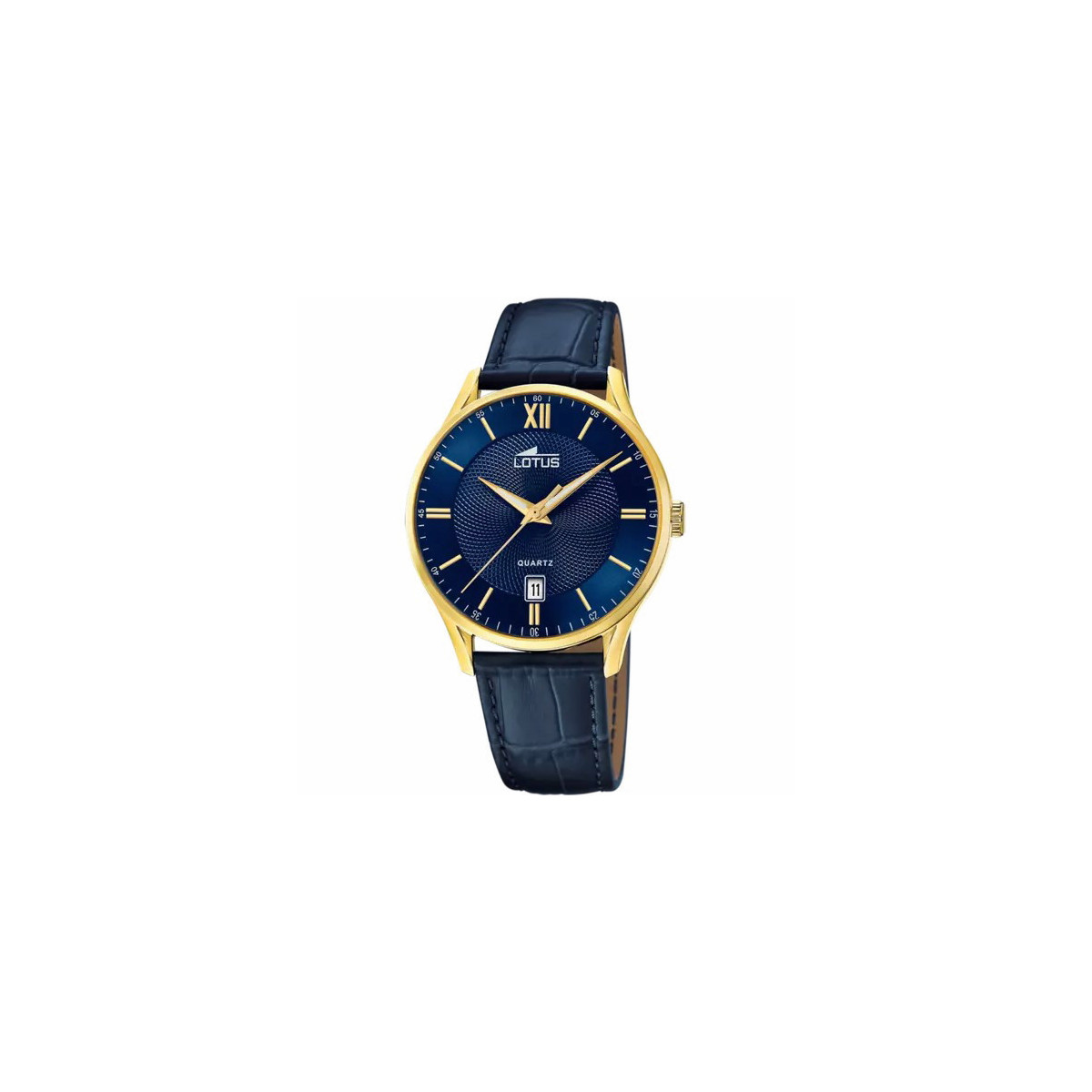 Reloj azul correa de cuero