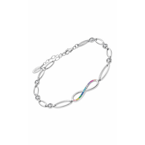 Pulsera Trendy infinito y circonitas multicolor