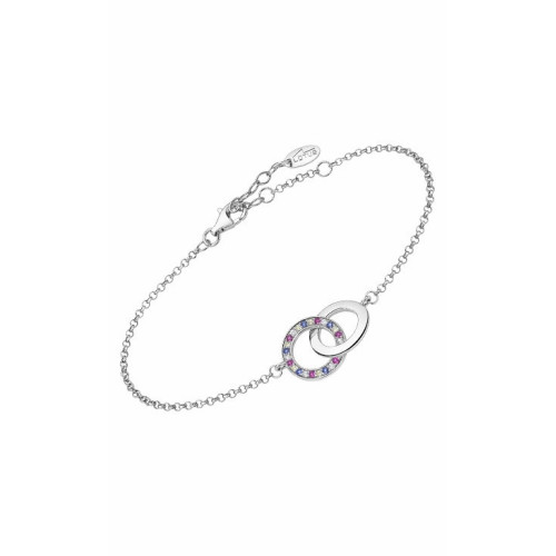 Pulsera vínculos con circonitas de color