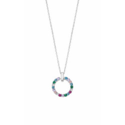 Collar aro circonitas de color