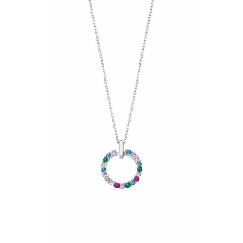 Collar aro circonitas de color