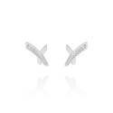 Pendientes Link cruzado en plata