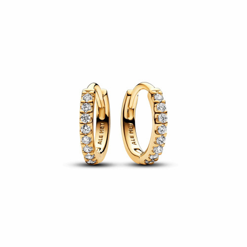 Pendientes de Aro Abrazo Brillante