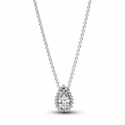 Pandora Collar Halo Brillante Corte Pera