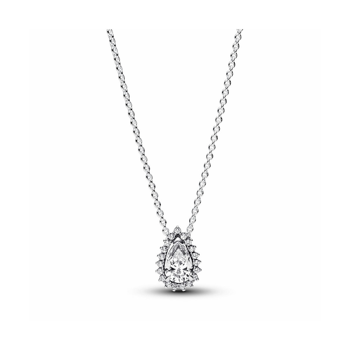Pandora Collar Halo Brillante Corte Pera