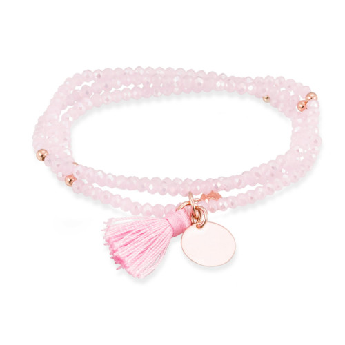 Marina Garcia Pulsera Zen Chapa Personalizable Rosé