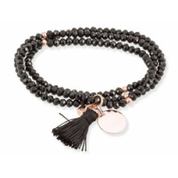 Marina Garcia Pulsera Zen Volcánica Chapa Plata Rosé Personalizable