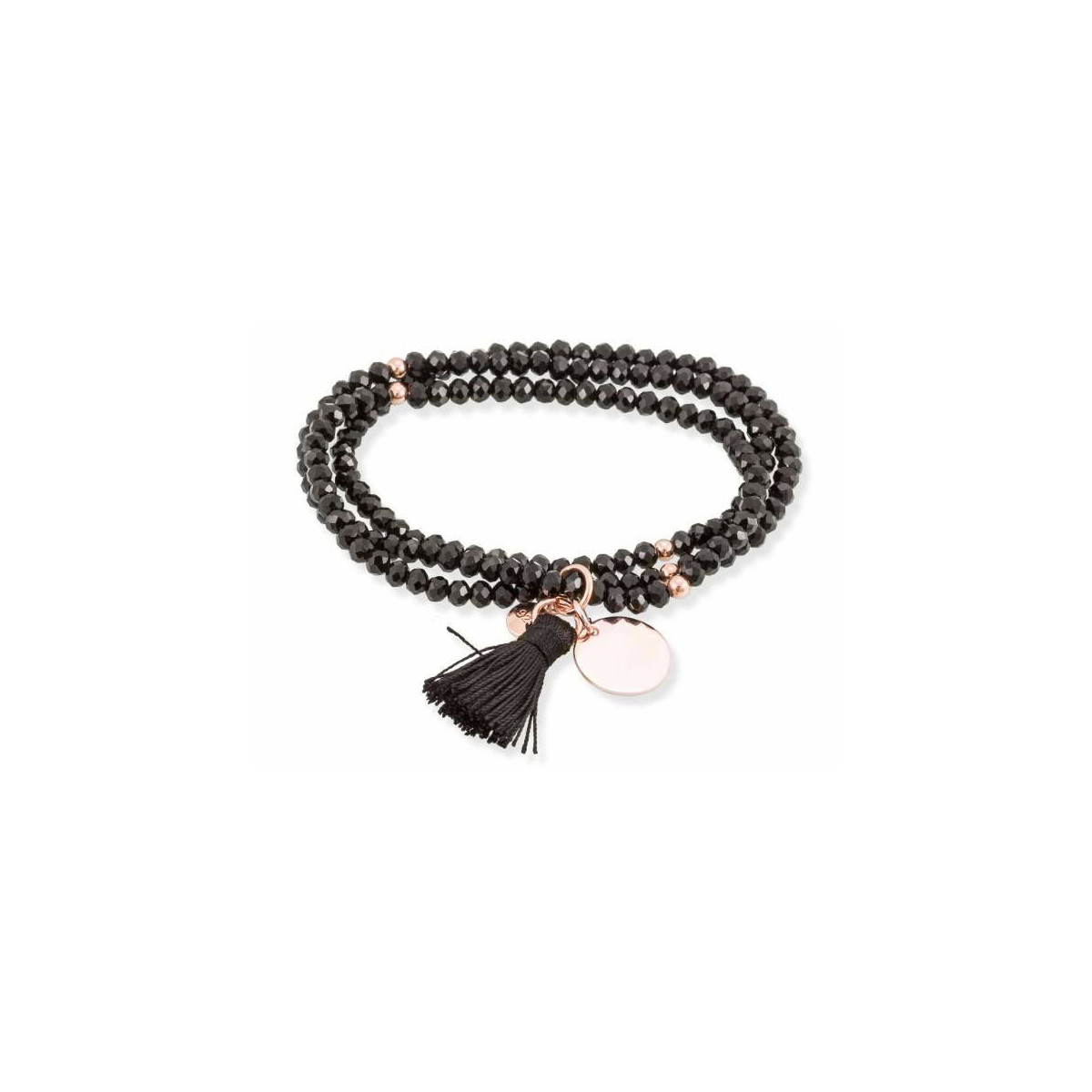 Marina Garcia Pulsera Zen Volcánica Chapa Plata Rosé Personalizable