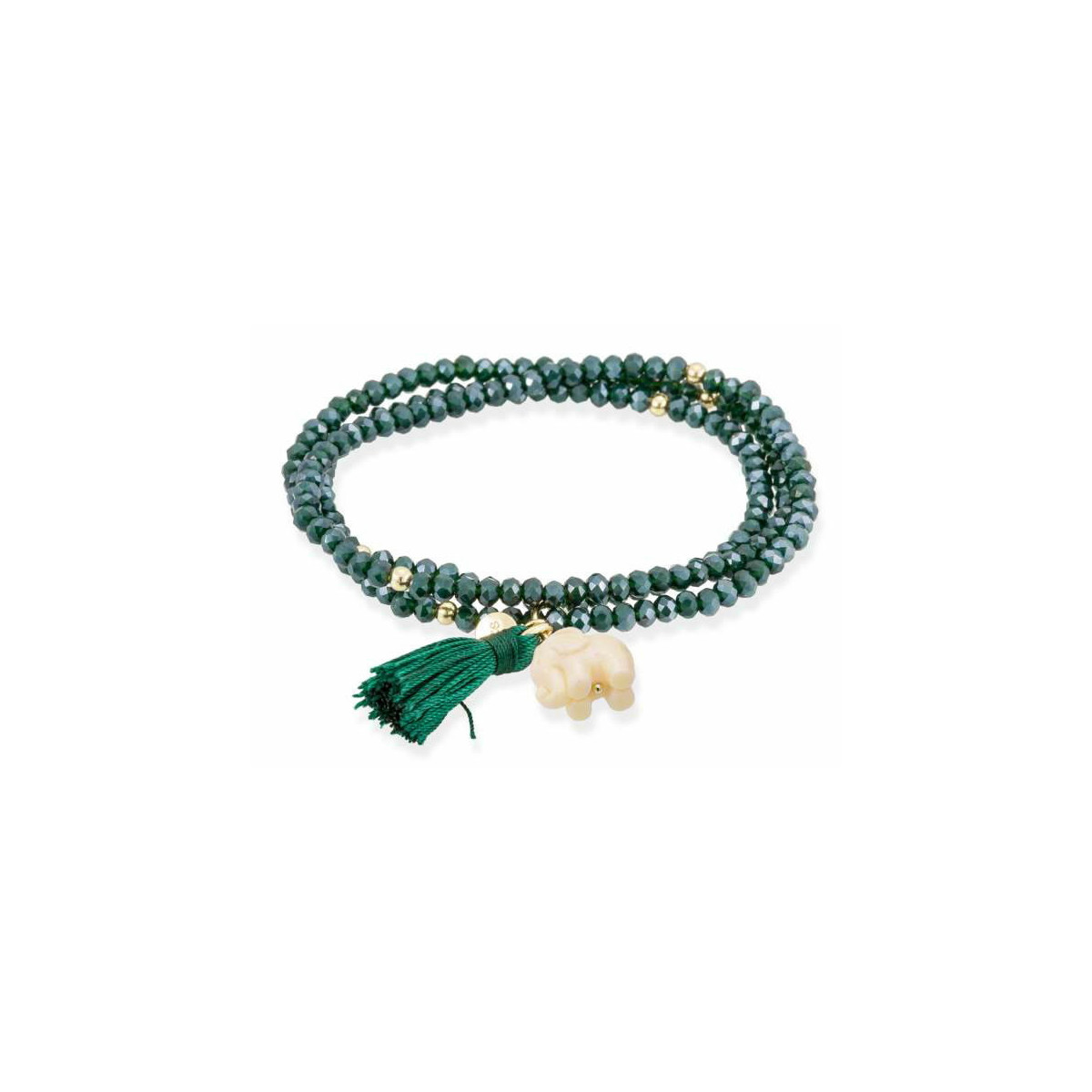 Marina Garcia Pulsera Zen Verde Oliva Elefante