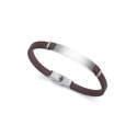 Viceroy Pulsera Eco de acero reciclado con correa vegana marrón