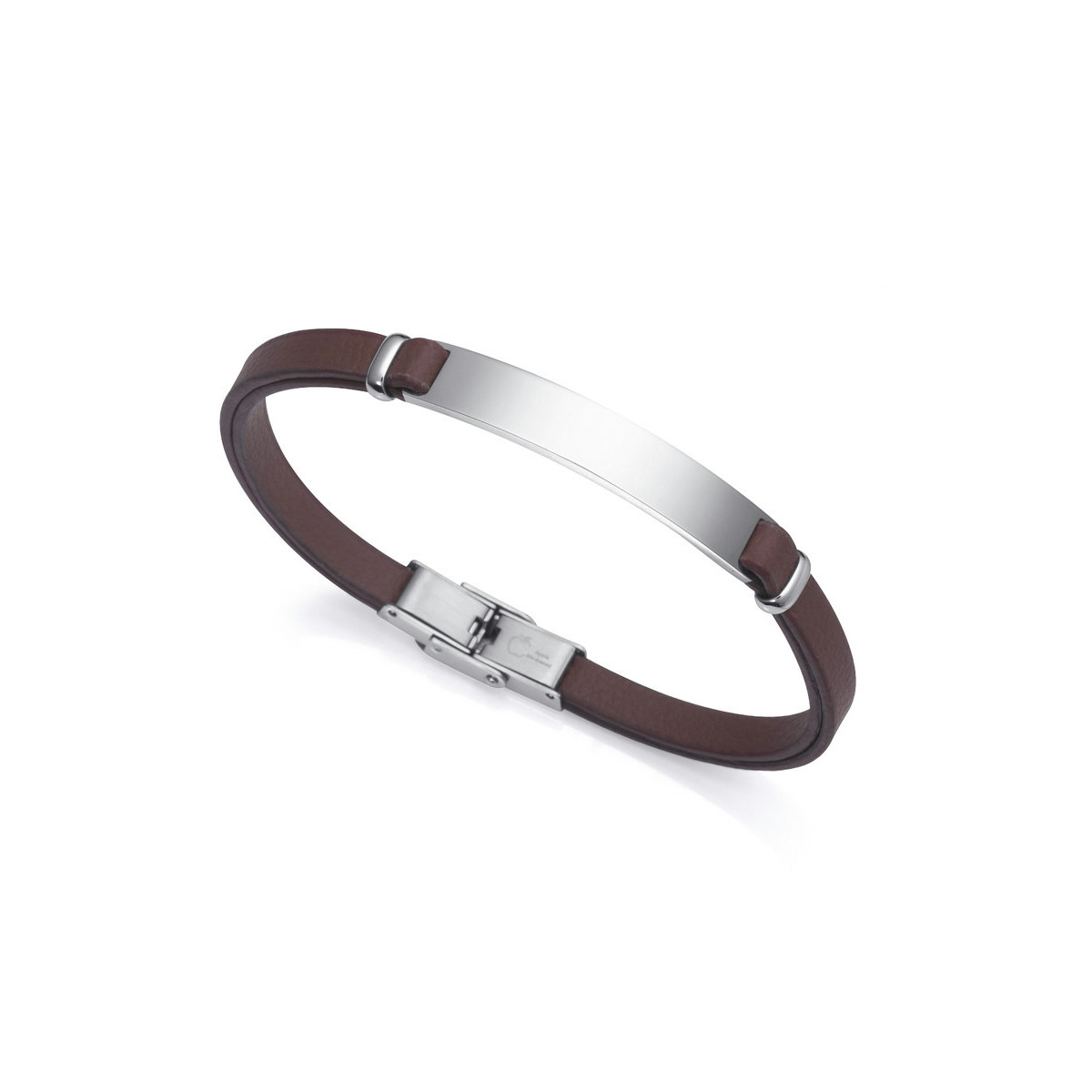 Viceroy Pulsera Eco de acero reciclado con correa vegana marrón