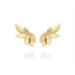 Pendientes BOJ en plata dorada