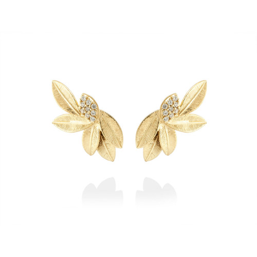 Pendientes BOJ en plata dorada