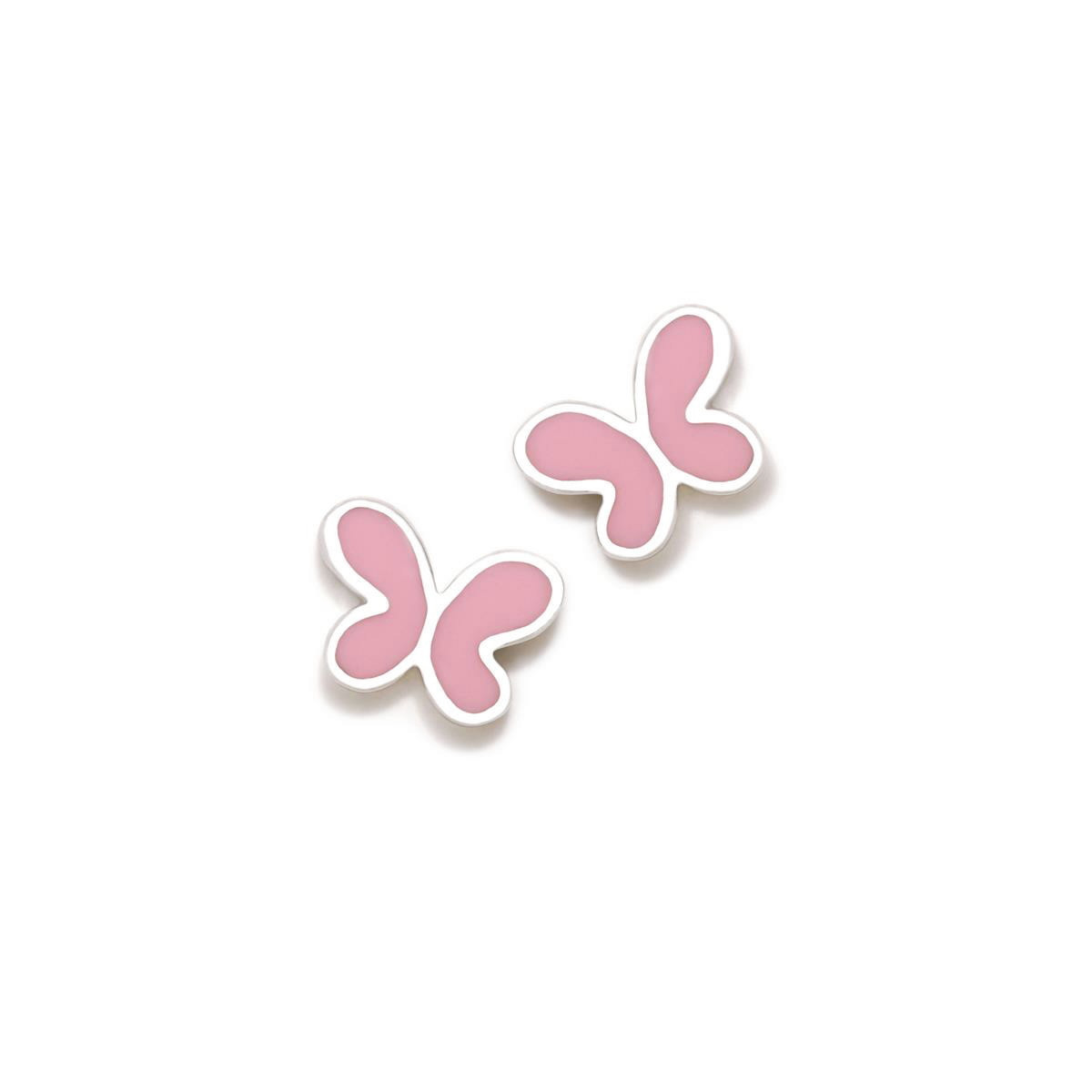 Agatha Ruiz de la Prada Pendientes Mariposa Esmalte Rosa