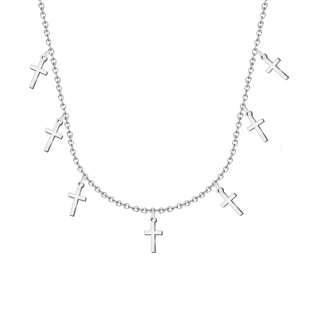 Collar Acero Colgantes Cruces