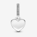 Charm Colgante Etiqueta de Corazón para Grabar