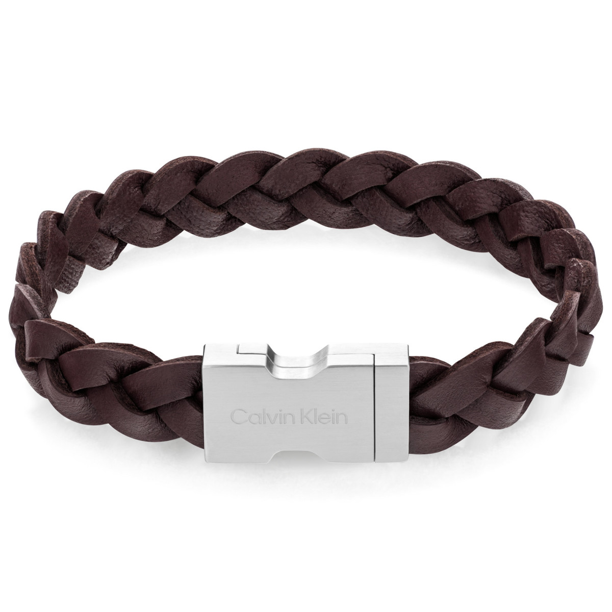 Calvin Klein Pulsera Acero Trenzada Piel