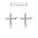 Pendientes Cruz Plata Circonitas