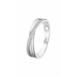 Lotus Silver Anillo Cruzado