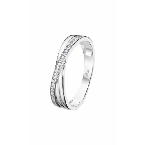 Lotus Silver Anillo Cruzado