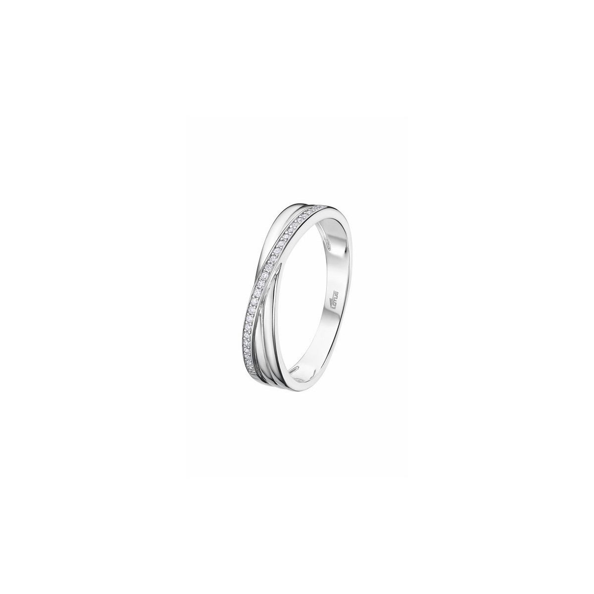 Lotus Silver Anillo Cruzado