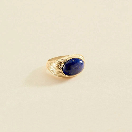 Anillo ancho Petra Lapis - Dorado