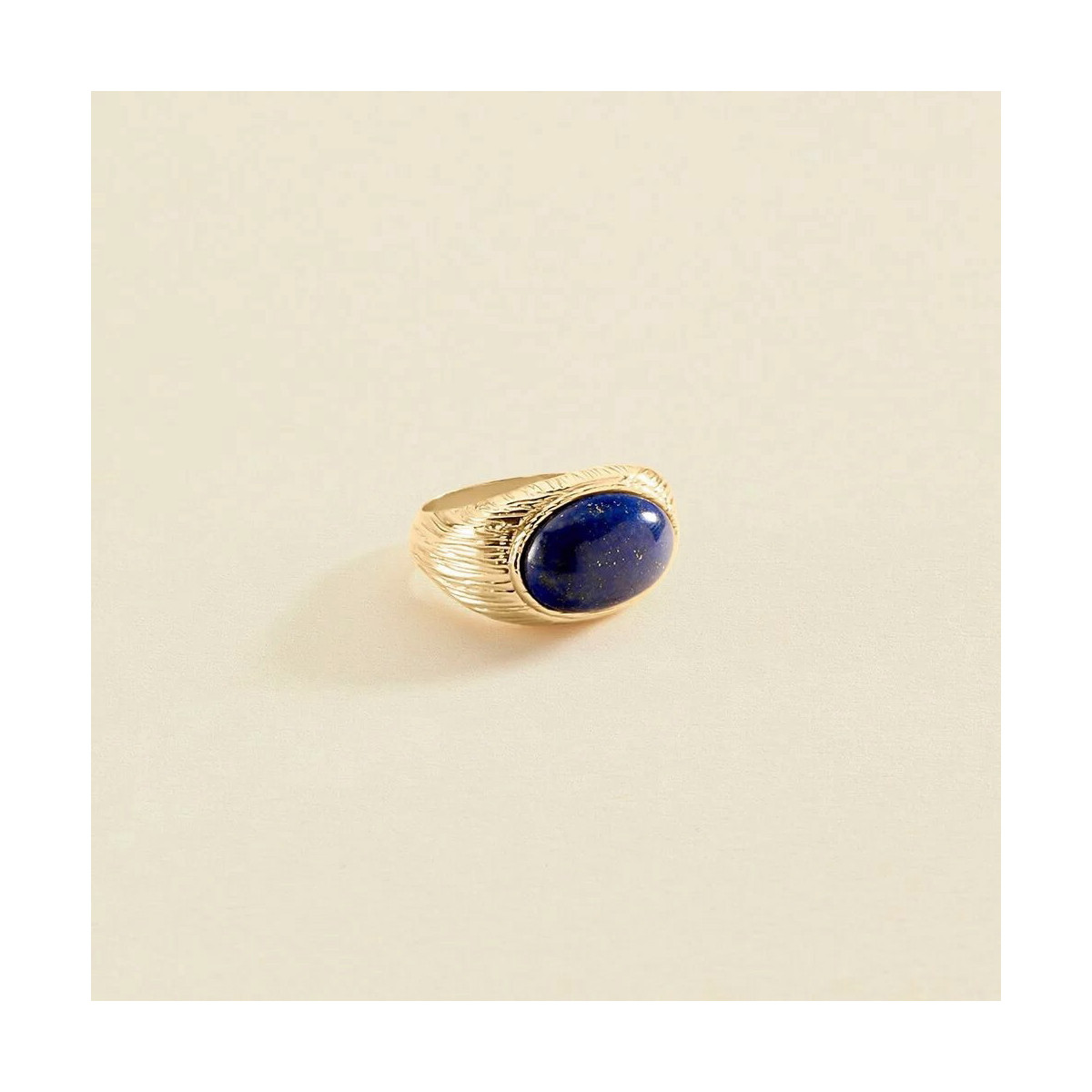 Anillo ancho Petra Lapis - Dorado