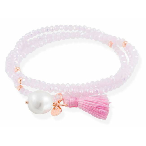 Marina Garcia Pulsera Zen Rosa Perla Barroca