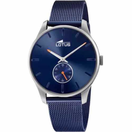 Lotus Reloj Minimalist  Malla Milanesa Azul