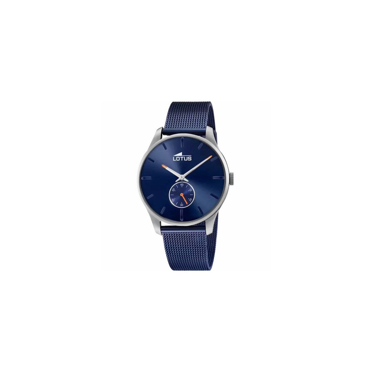 Lotus Reloj Minimalist  Malla Milanesa Azul