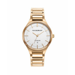 RELOJ DE MUJER GRAND 3 AGUJAS DE TITANIO IP DORADO